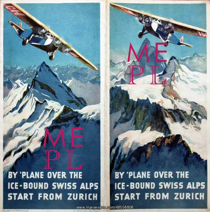 : Cover designs, By Plane over the Swiss Alps : Cover designs, By Plane over the Swiss Alps