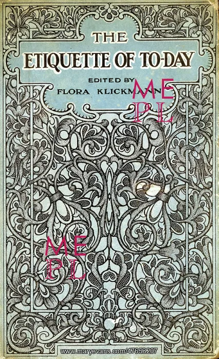 : Front cover of The Etiquette of To-day : Front cover of The Etiquette of To-day