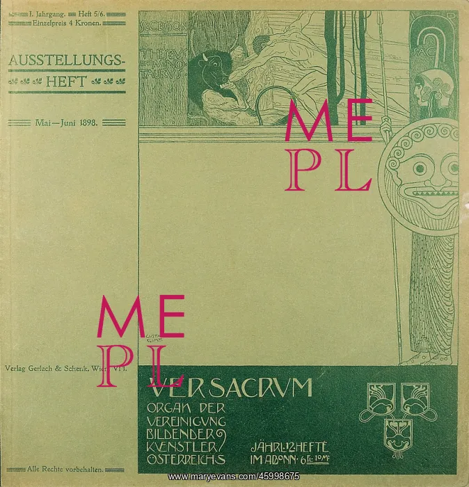 : Cover by Gustav Klimt for Ver Sacrum : Cover by Gustav Klimt for Ver Sacrum
