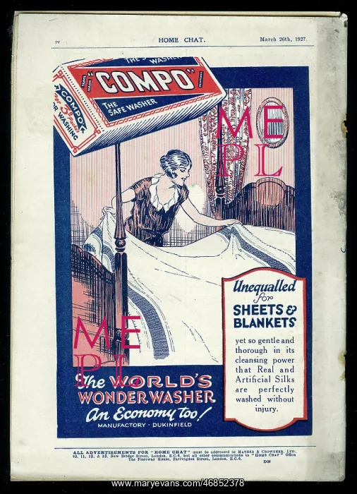 : Back cover of Home Chat Magazine : Back cover of Home Chat Magazine