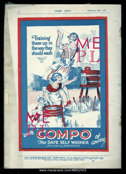 : Back cover of Home Chat Magazine : Back cover of Home Chat Magazine
