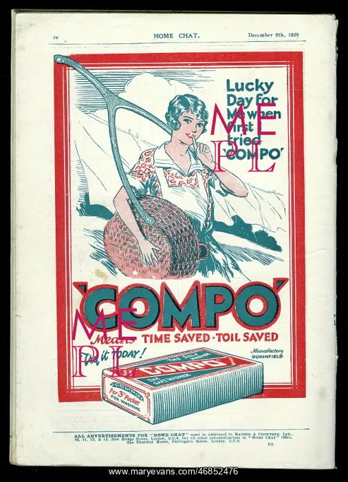  : Back cover of Home Chat Magazine