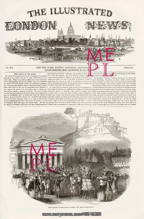 : Cover of ILN 17th September 1842 : Cover of ILN 17th September 1842