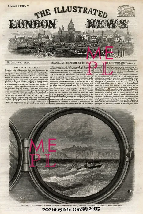 : Cover of ILN 17th September 1859 : Cover of ILN 17th September 1859