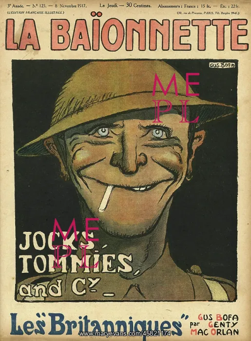 : Front cover, La Baionnette, WW1 : Front cover, La Baionnette, WW1