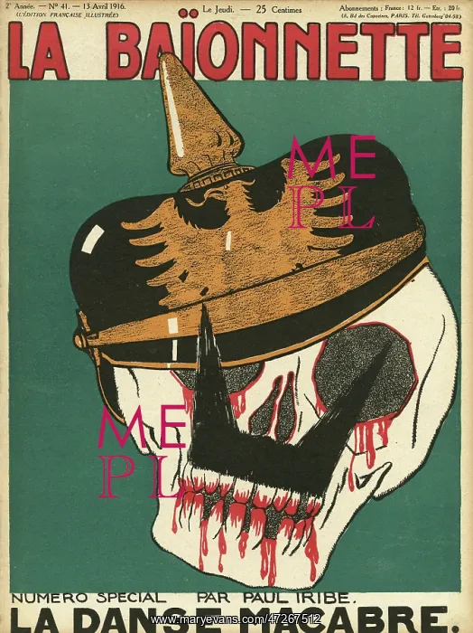  : Front cover, La Baionnette, WW1