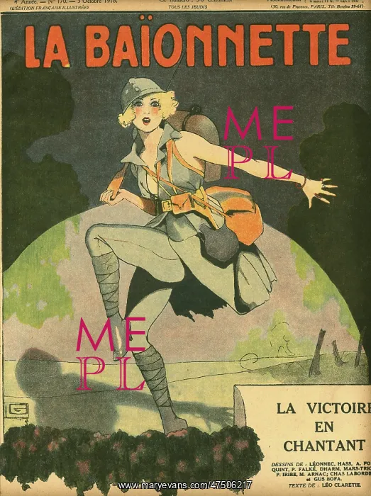 : Front cover, La Baionnette, WW1 : Front cover, La Baionnette, WW1