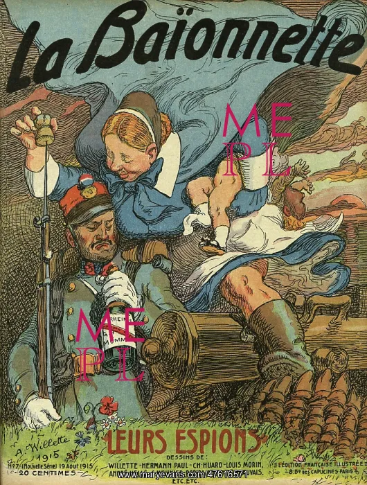 : Front cover, La Baionnette, WW1 : Front cover, La Baionnette, WW1