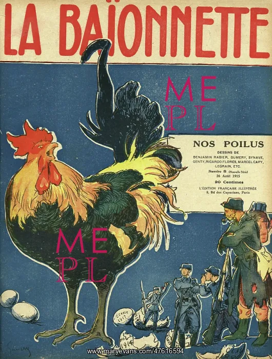 : Front cover, La Baionnette, WW1 : Front cover, La Baionnette, WW1
