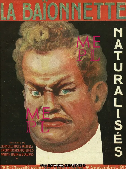 : Front cover, La Baionnette, WW1 : Front cover, La Baionnette, WW1