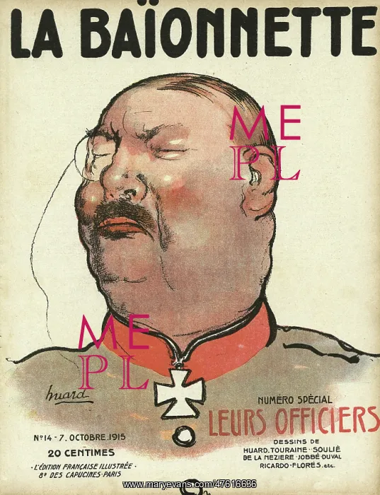 : Front cover, La Baionnette, WW1 : Front cover, La Baionnette, WW1
