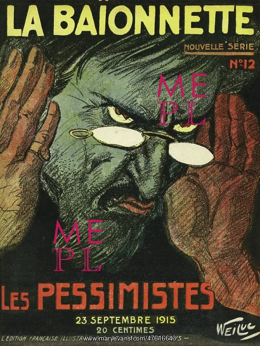 : Front cover, La Baionnette, WW1 : Front cover, La Baionnette, WW1