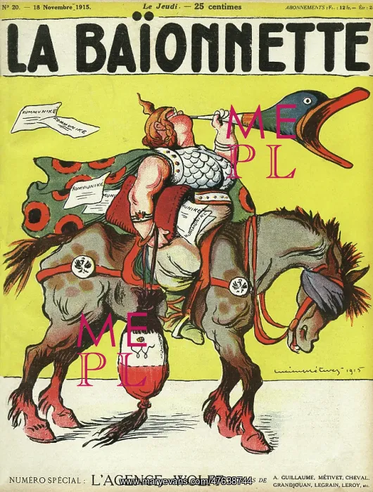 : Front cover, La Baionnette, WW1 : Front cover, La Baionnette, WW1