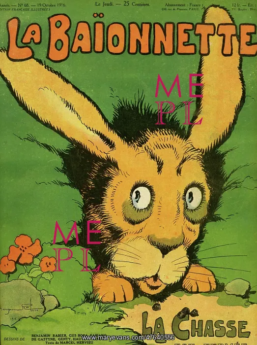 : Front cover, La Baionnette, WW1 : Front cover, La Baionnette, WW1