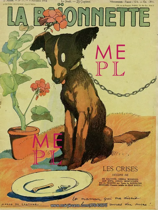 : Front cover, La Baionnette, WW1 : Front cover, La Baionnette, WW1