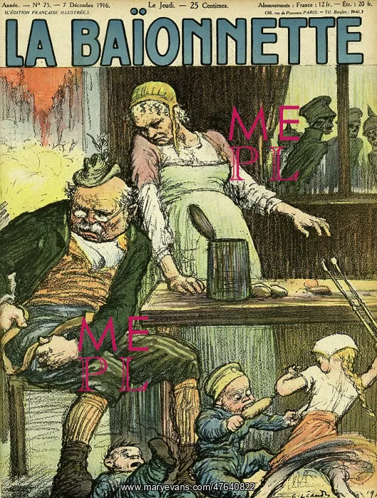: Front cover, La Baionnette, WW1 : Front cover, La Baionnette, WW1