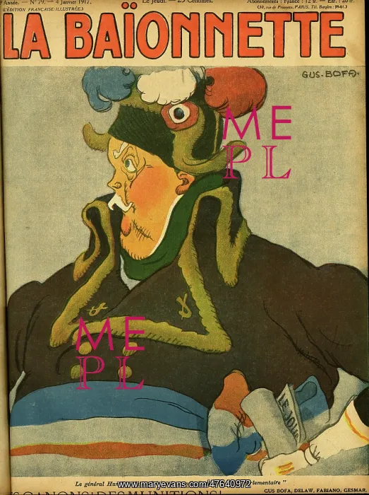 : Front cover, La Baionnette, WW1 : Front cover, La Baionnette, WW1