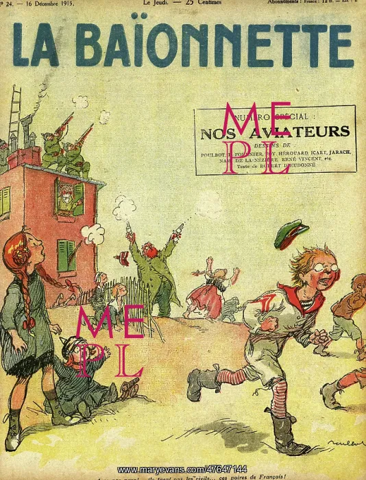 : Front cover, La Baionnette, WW1 : Front cover, La Baionnette, WW1
