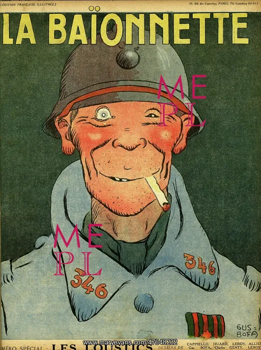 : Front cover, La Baionnette, WW1 : Front cover, La Baionnette, WW1