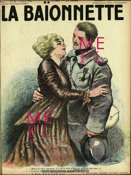 : Front cover, La Baionnette, WW1 : Front cover, La Baionnette, WW1