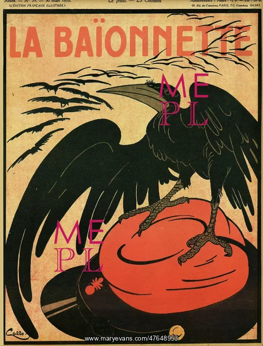 : Front cover, La Baionnette, WW1 : Front cover, La Baionnette, WW1