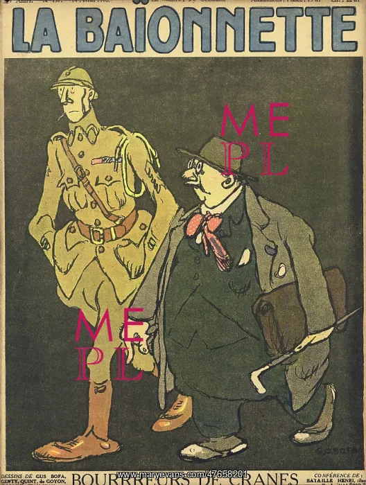: Front cover, La Baionnette, WW1 : Front cover, La Baionnette, WW1