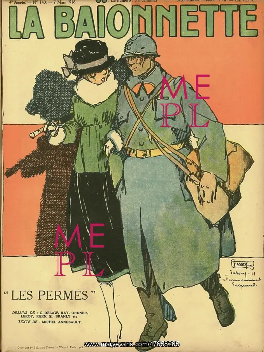 : Front cover, La Baionnette, WW1 : Front cover, La Baionnette, WW1