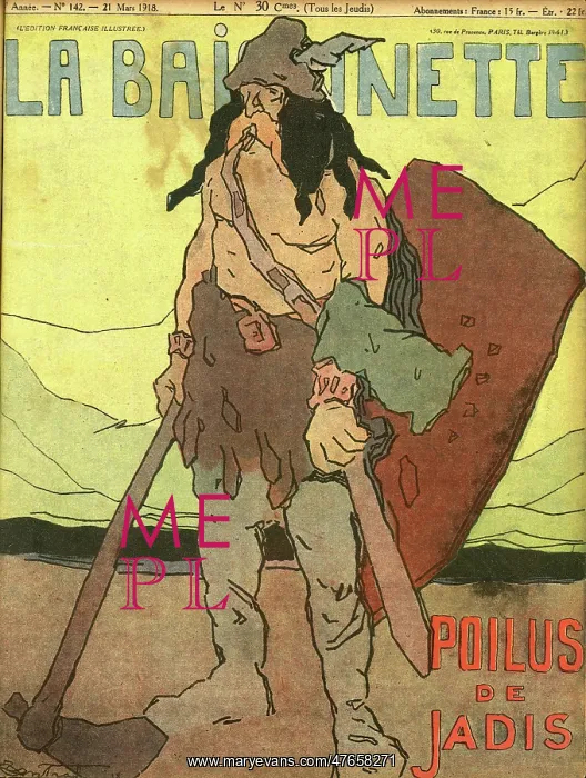: Front cover, La Baionnette, WW1 : Front cover, La Baionnette, WW1