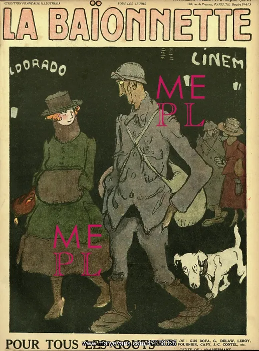 : Front cover, La Baionnette, WW1 : Front cover, La Baionnette, WW1