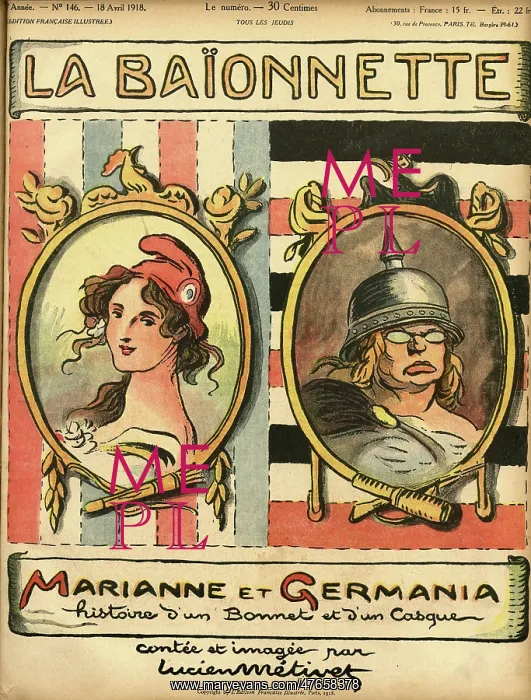 : Front cover, La Baionnette, WW1 : Front cover, La Baionnette, WW1