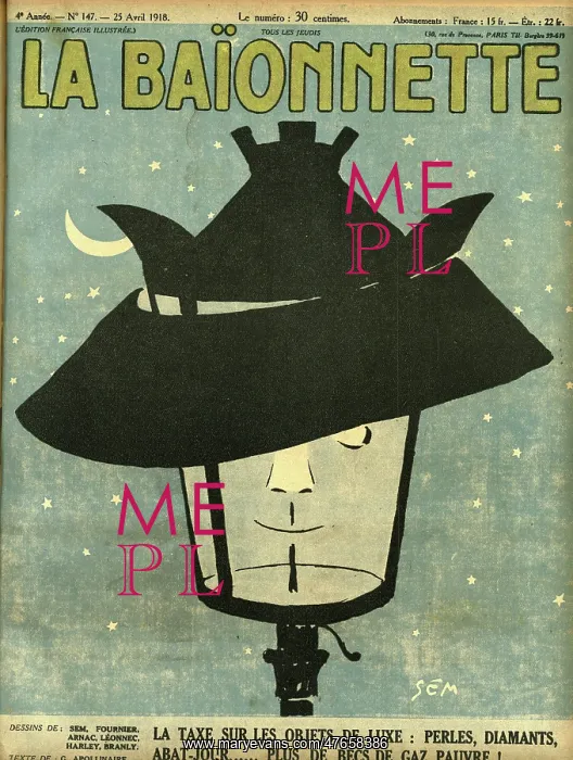 : Front cover, La Baionnette, WW1 : Front cover, La Baionnette, WW1