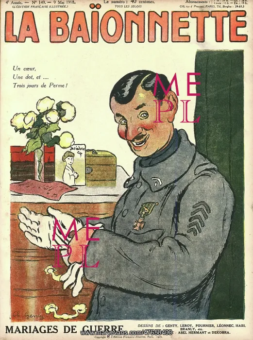 : Front cover, La Baionnette, WW1 : Front cover, La Baionnette, WW1