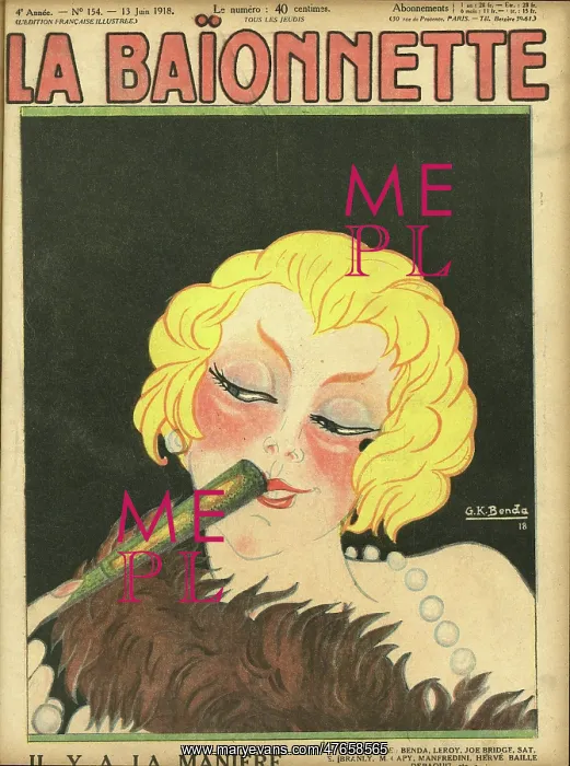 : Front cover, La Baionnette, WW1 : Front cover, La Baionnette, WW1