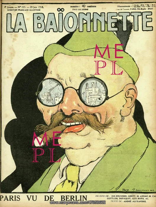 : Front cover, La Baionnette, WW1 : Front cover, La Baionnette, WW1