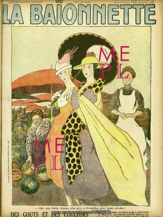 : Front cover, La Baionnette, WW1 : Front cover, La Baionnette, WW1