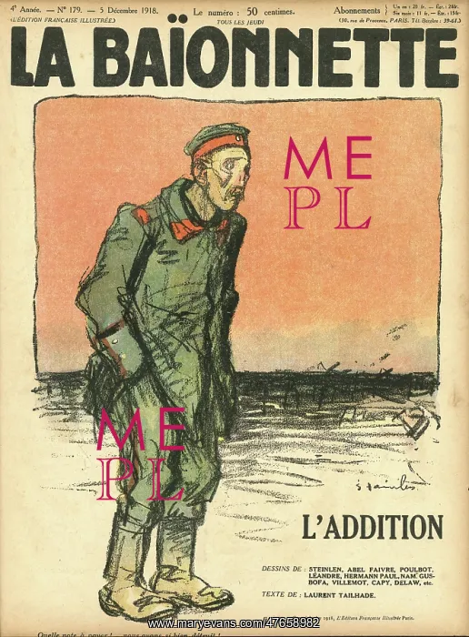 : Front cover, La Baionnette, WW1 : Front cover, La Baionnette, WW1