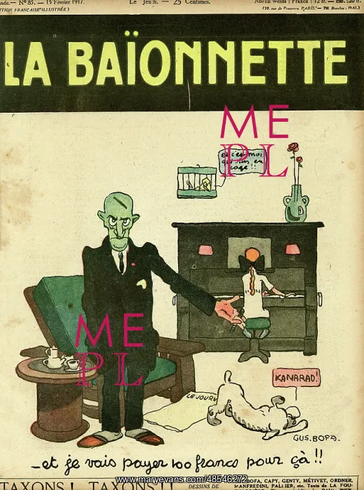 : Front cover, La Baionnette, WW1 : Front cover, La Baionnette, WW1