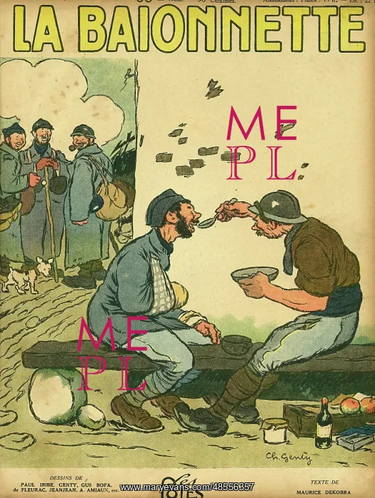 : Front cover, La Baionnette, WW1 : Front cover, La Baionnette, WW1