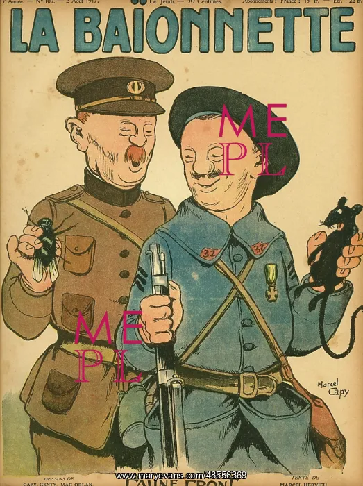 : Front cover, La Baionnette, WW1 : Front cover, La Baionnette, WW1