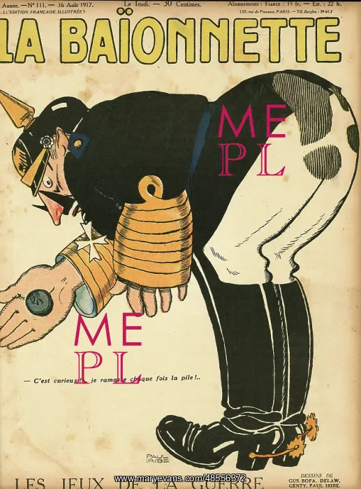 : Front cover, La Baionnette, WW1 : Front cover, La Baionnette, WW1