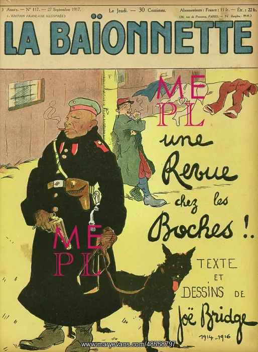 : Front cover, La Baionnette, WW1 : Front cover, La Baionnette, WW1