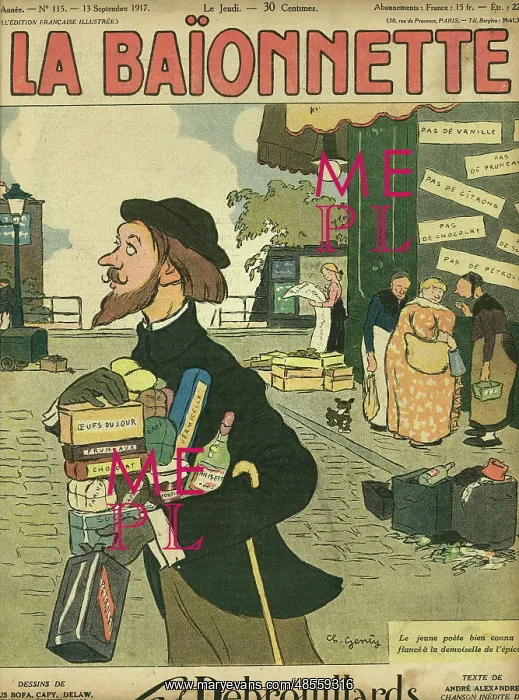 : Front cover, La Baionnette, WW1 : Front cover, La Baionnette, WW1