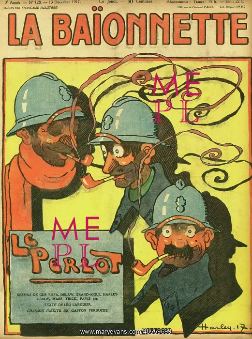 : Front cover, La Baionnette, WW1 : Front cover, La Baionnette, WW1