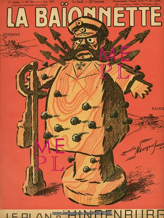 : Front cover, La Baionnette, WW1 : Front cover, La Baionnette, WW1