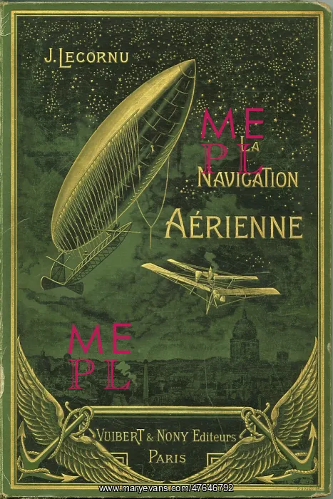 : Front cover of La Navigation Aerienne by J. Lecornu : Front cover of La Navigation Aerienne by J. Lecornu