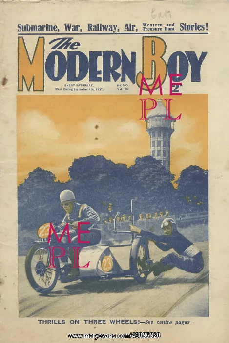 : Front cover of The Modern Boy, 4th September 1937 : Front cover of The Modern Boy, 4th September 1937