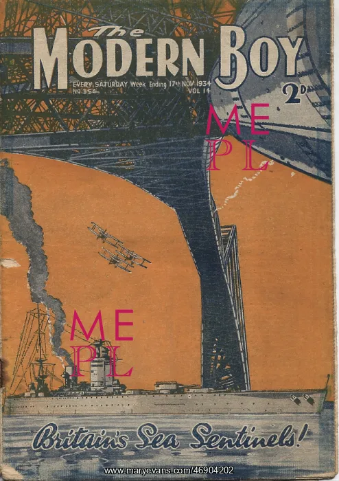 : Front cover of The Modern Boy magazine : Front cover of The Modern Boy magazine