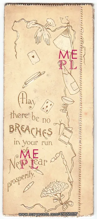: Front cover of a New Year card : Front cover of a New Year card