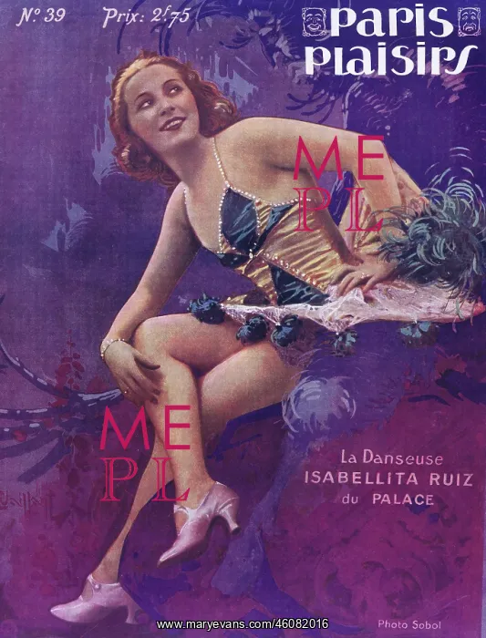 : Cover for Paris Plaisirs number 39, September 1925 : Cover for Paris Plaisirs number 39, September 1925
