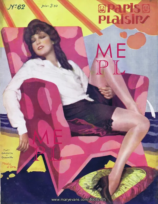 : Cover of Paris Plaisirs number 62, August 1927 : Cover of Paris Plaisirs number 62, August 1927